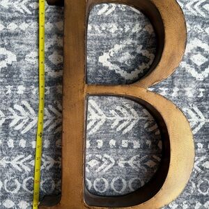 Gold Metal Letter B Decor
